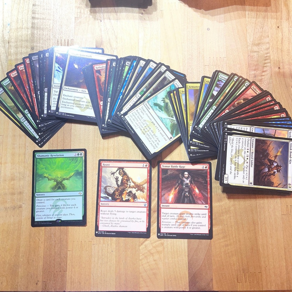 Magic The Gathering MTG 74 Card Lot Khans Fate Reforged Dragons of Tarkir Foil